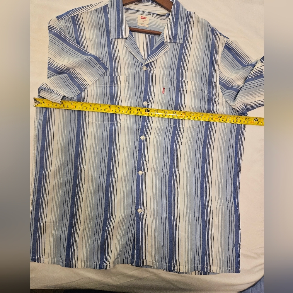 Levi's Casual Blue and White Striped Shirt